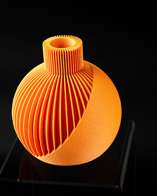 Spiral Kanallı Küre Modern Vazo