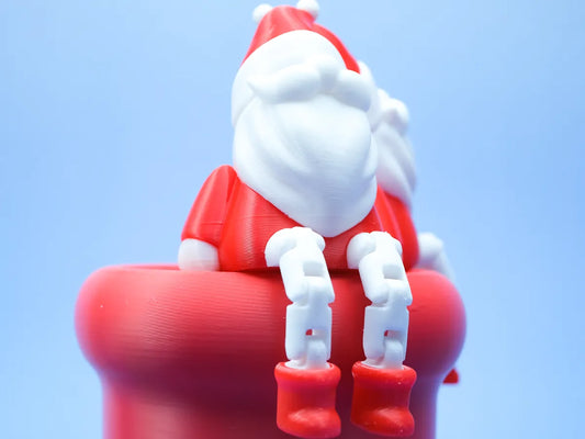 Oturmuş Esnek Noel Baba Figürü