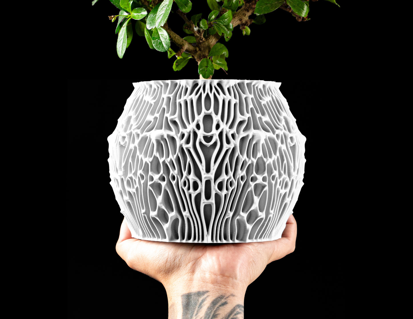 Mercan Dokulu Modern Saksı