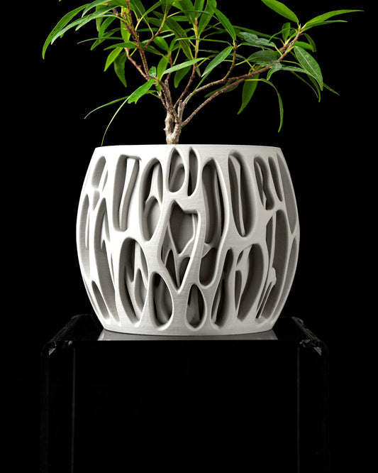 Hücre Desenli Modern Saksı