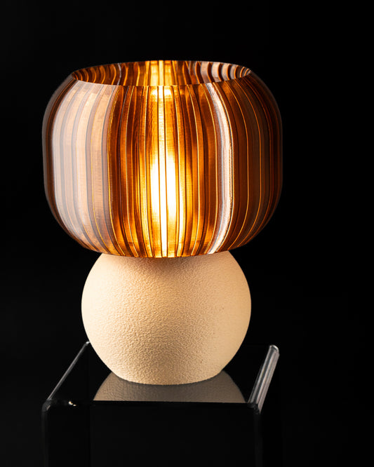 Kehribar Fitilli Modern Masa Lambası