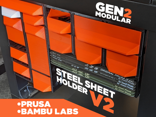Prusa ve Bambu Lab İçin GEN2 Çelik Levha Tutucu V2