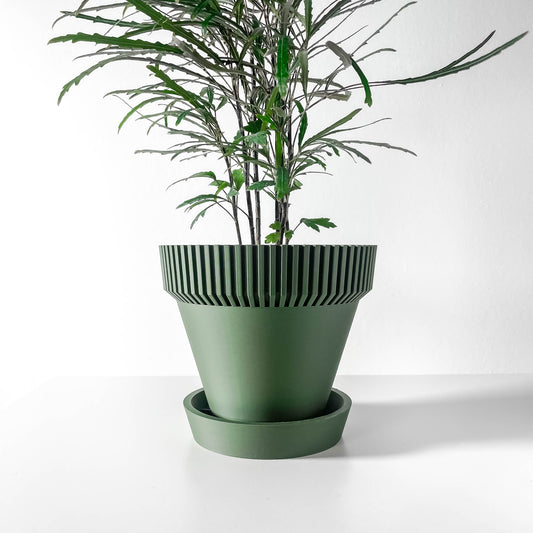Tabaklı Fitilli Modern Saksı