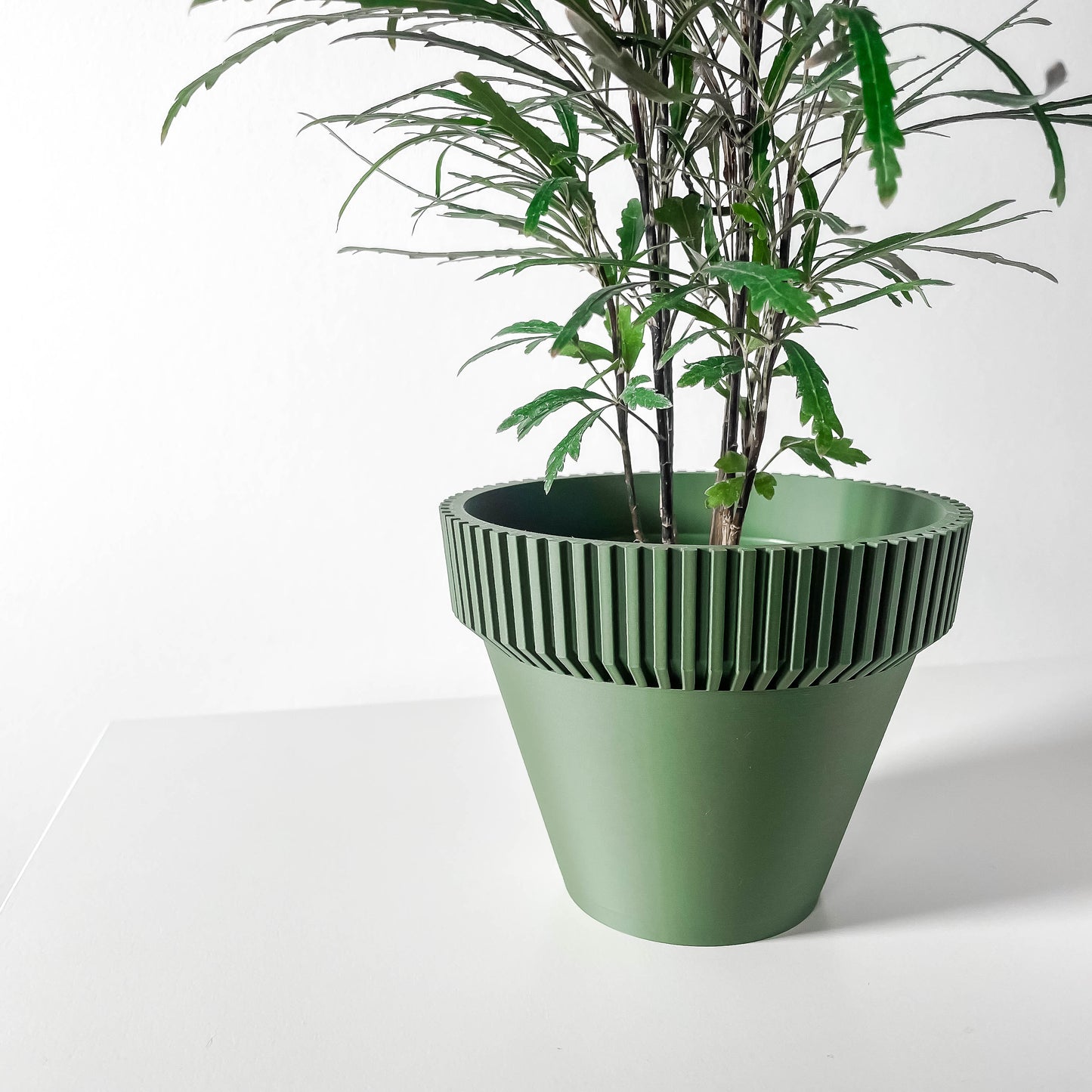 Tabaklı Fitilli Modern Saksı